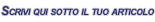 scrivi qui sotto il tuo articolo