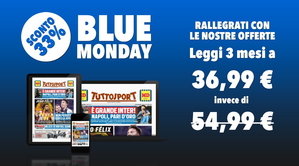 Promozione Edizione Digitale Blue Monday - Tuttosport
