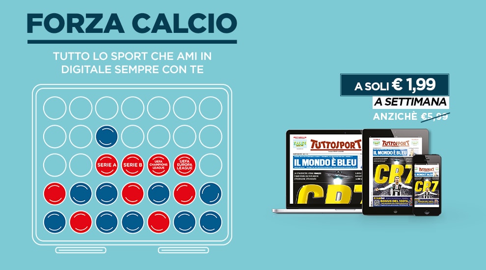 Promozione Edizione Digitale 1,99€ a settimana - Tuttosport