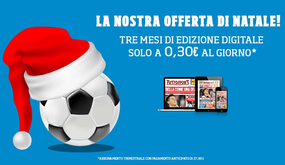 Promozione Edizione Digitale Cyber Monday 25,00 euro per 6 mesi - Tuttosport